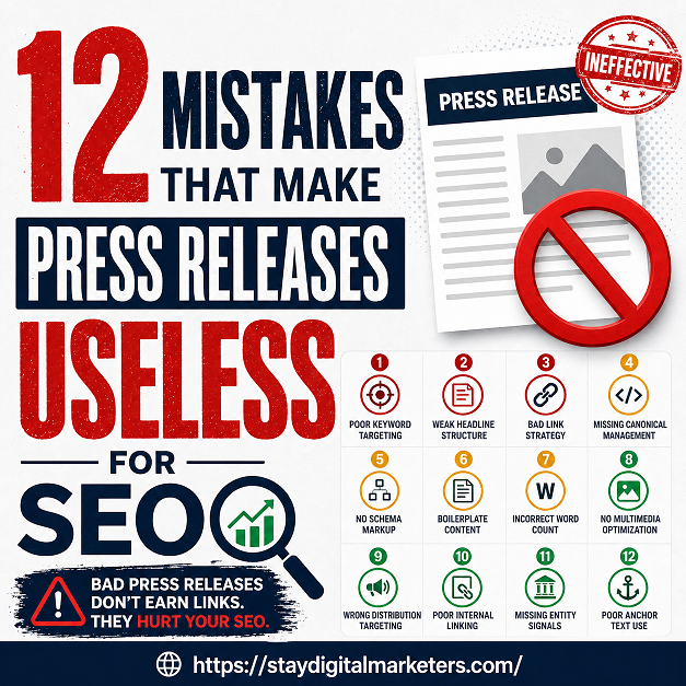 12 Mistakes That Make Press Releases Useless for SEO