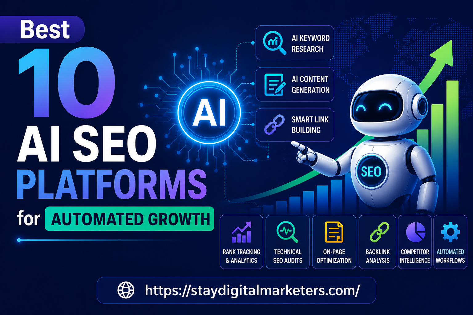 Best 10 AI SEO Platforms for Automated Growth by Stay Digital Marketers