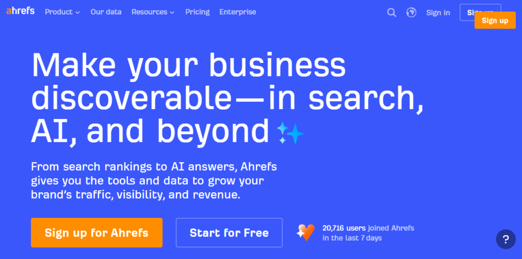 Ahrefs: Best for Backlink Research and Competitor Analysis