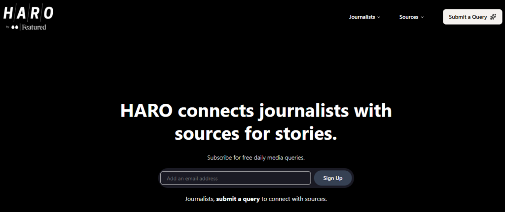 HARO / Connectively: Best for Earning Authority Links Through Journalism
