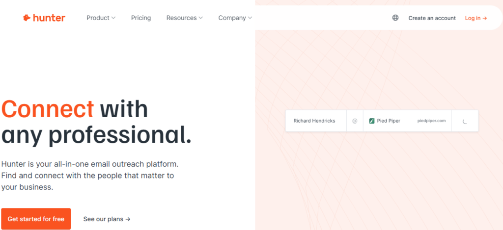Hunter.io: Best for Email Discovery and Verification