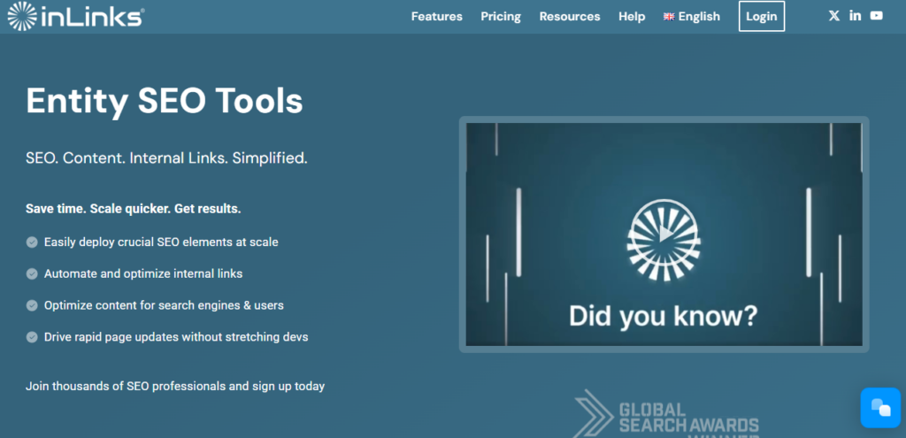 InLinks: Entity Mapping and Internal Linking Automation