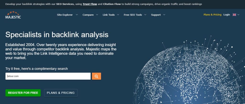 Majestic: Specialized Backlink Intelligence