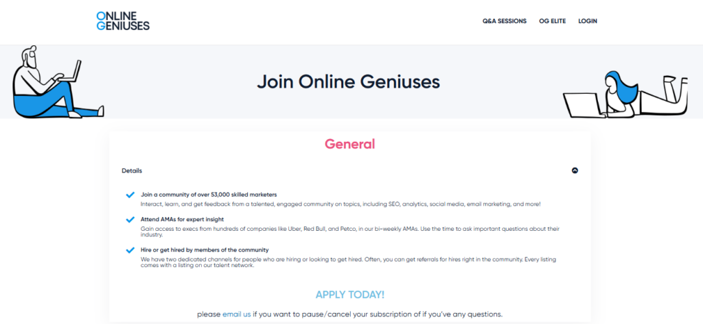 Online Geniuses (Women-Inclusive Broader Community)