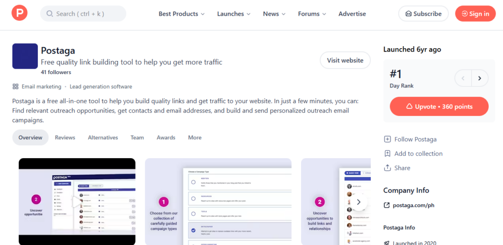 Postaga: Best for AI-Powered Outreach for Growing SaaS Teams