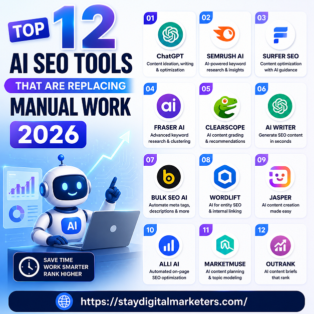 Top 12 AI SEO Tools That Are Replacing Manual Work 2026