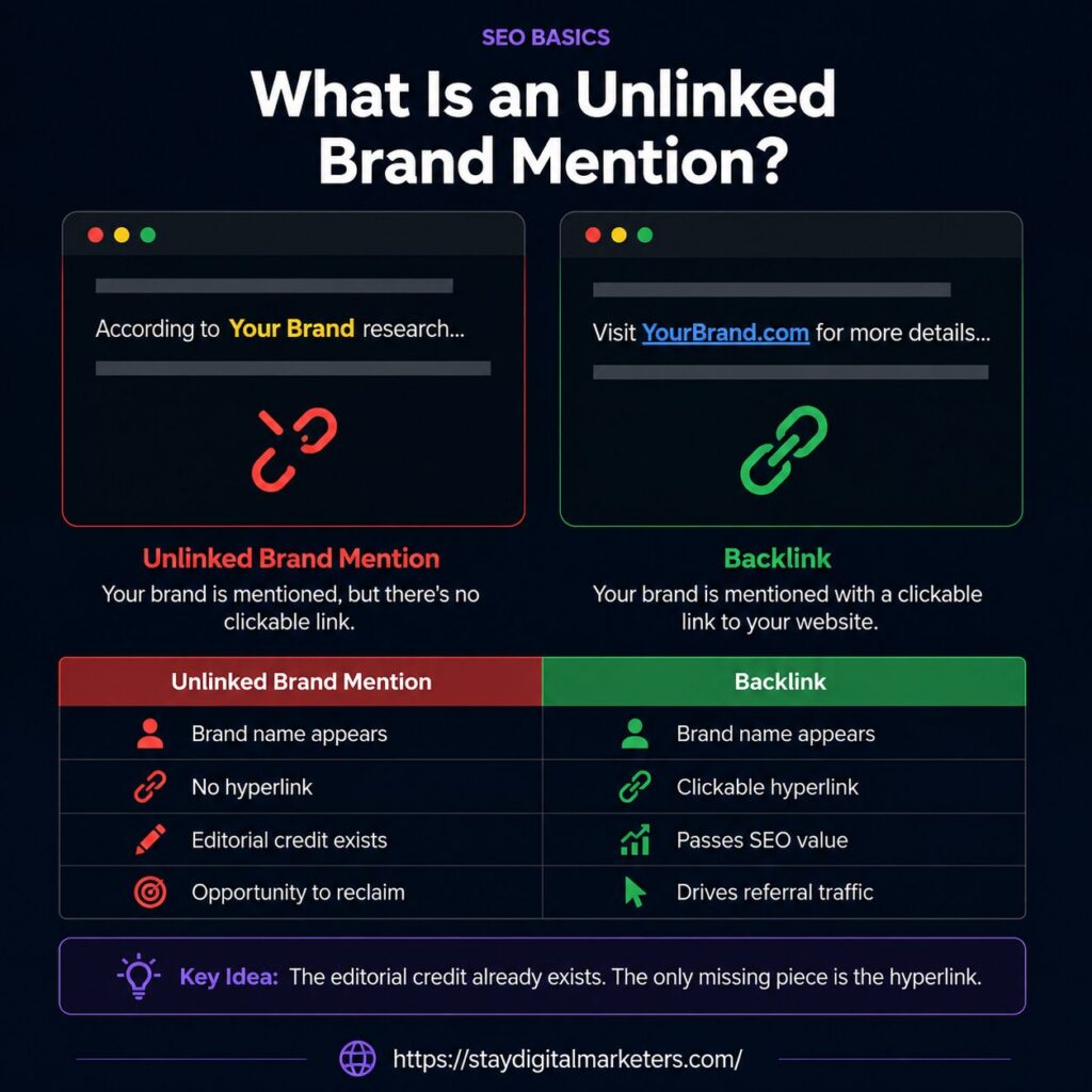 what is unlinked brand mentions.