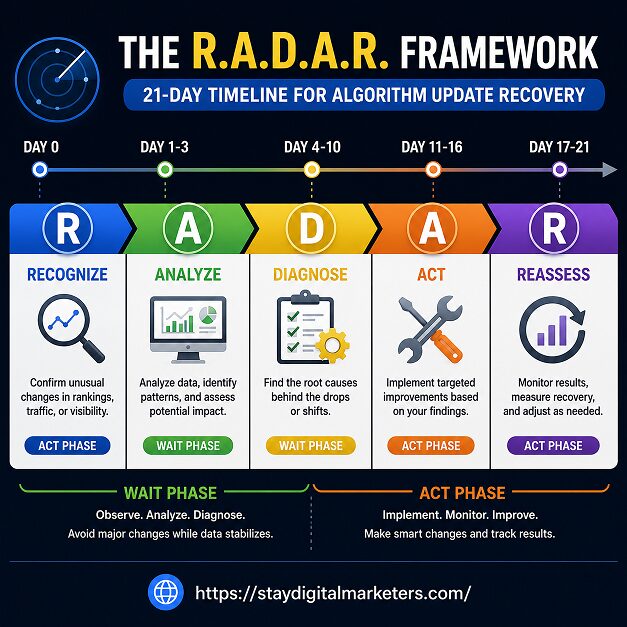 The R.A.D.A.R. framework's by Stay Digital Marketers