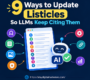9 Ways to Update Listicles So LLMs Keep Citing Them