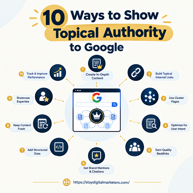 10 Ways to Show Topical Authority to Google