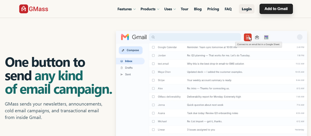 GMass: Best for Follow-Up Sequences Inside Gmail